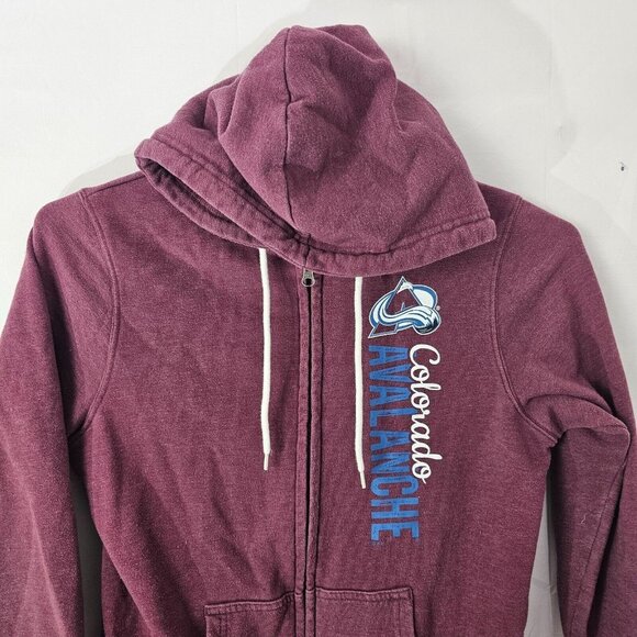 Colorado Avalanche Sweatshirt Youth Medium 8/10 Full Zip Hoodie Stadium Series - Picture 6 of 10